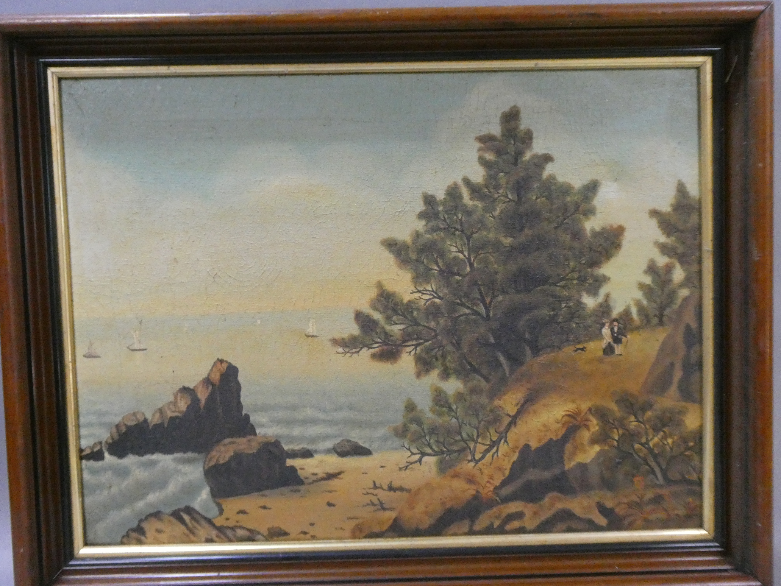 1881 Frank Warwick Seashore Oil Painting