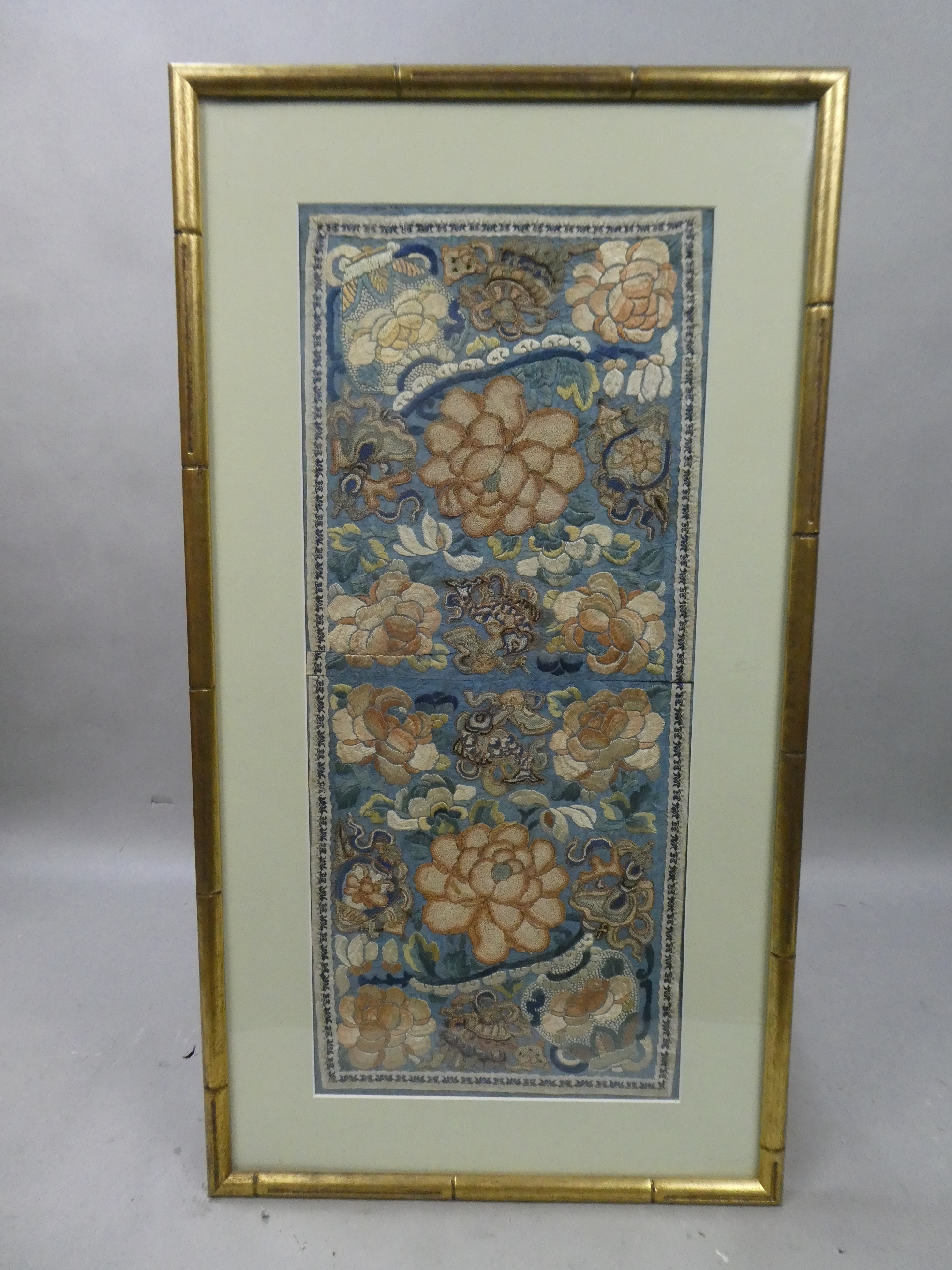 19th Century Chinese Silk Embroidery Forbidden Stitch Panel