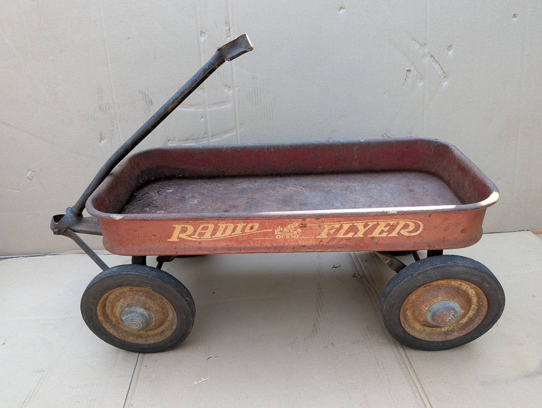 Radio Flyer Steel Wagon with Red Finish and Pull Handle