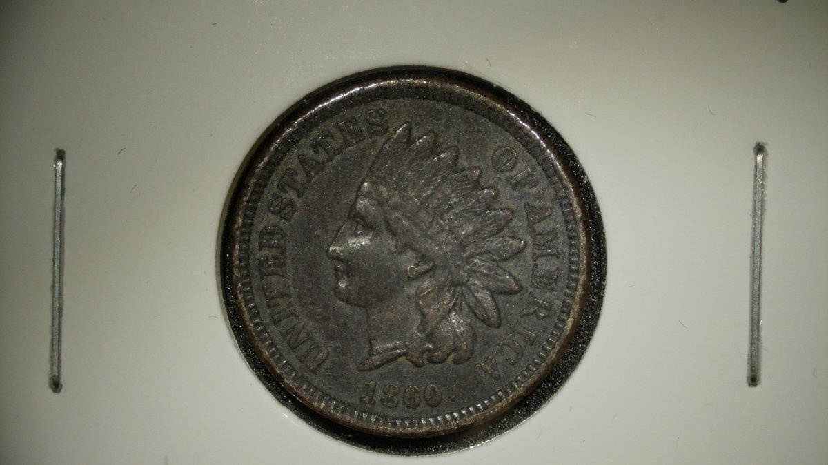 1860 Indian Head Cent Very Fine VF Coin by James Barton Longacre