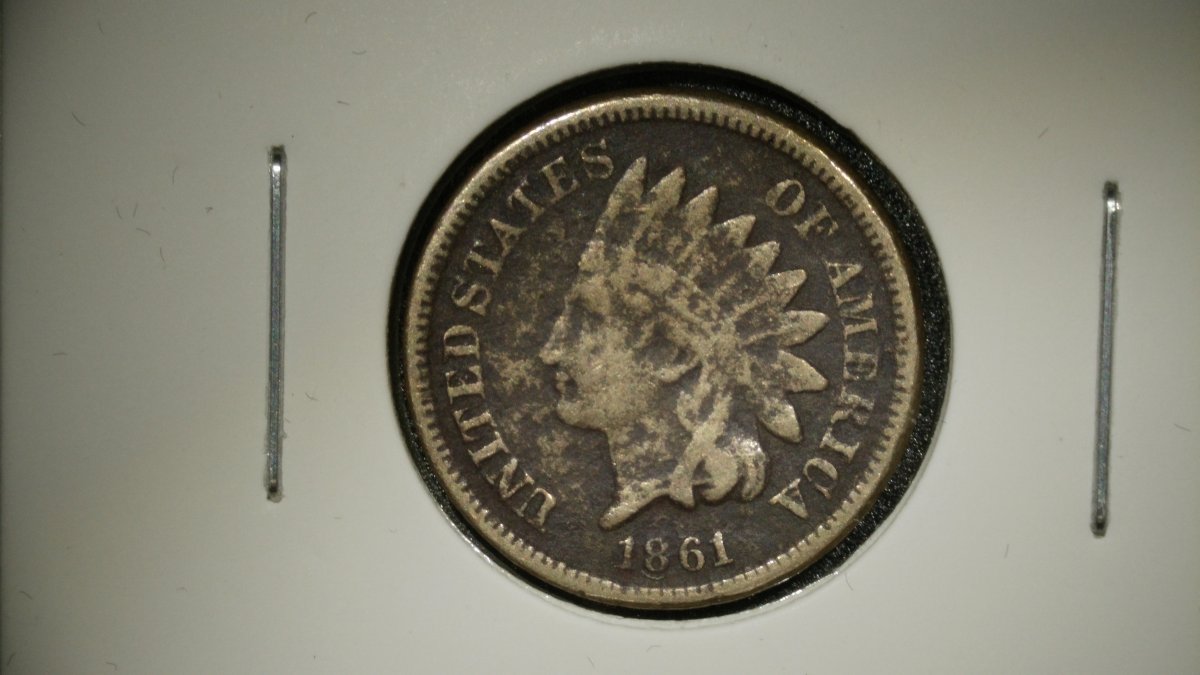 1861 Indian Head Cent VF by James B. Longacre Civil War Era Copper-Nickel Coin