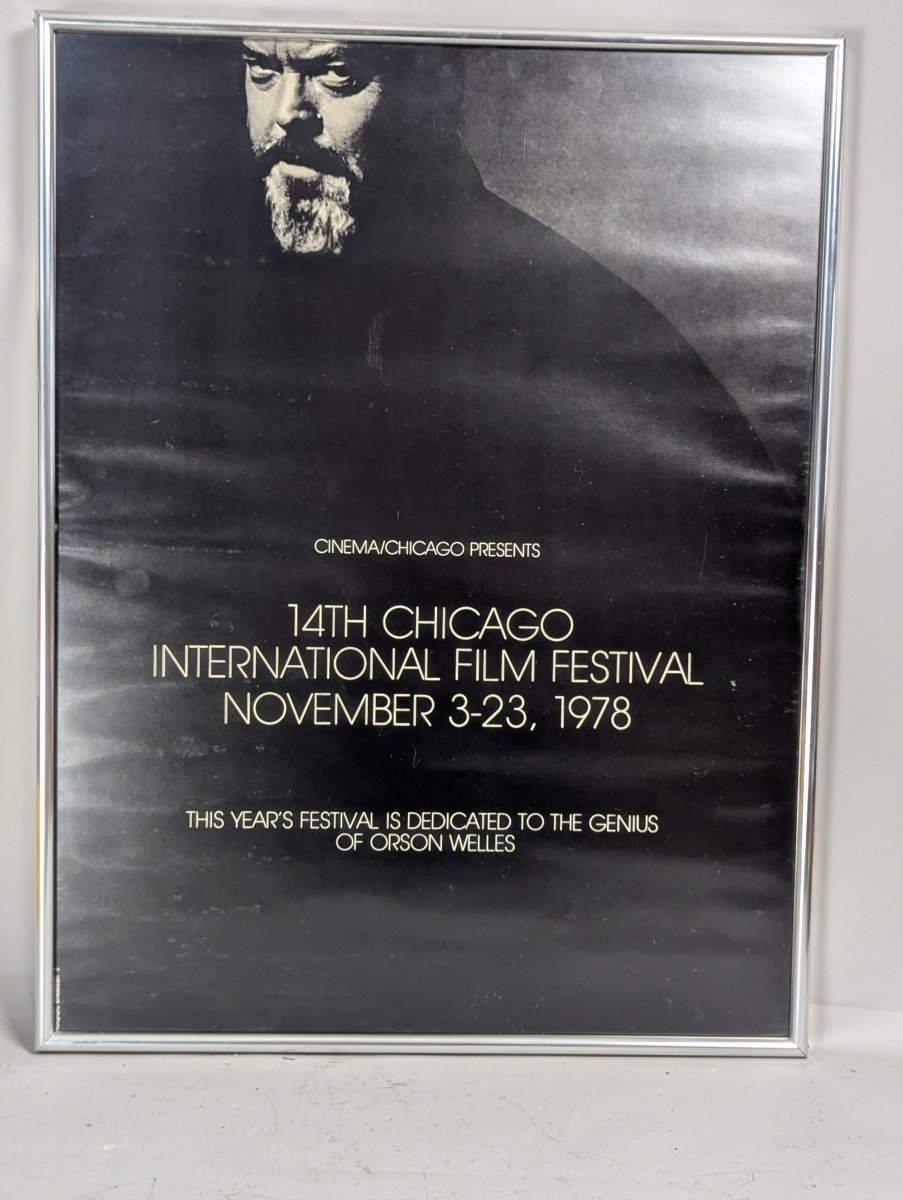 1978 Chicago International Film Festival Poster Orson Welles Framed Art Print