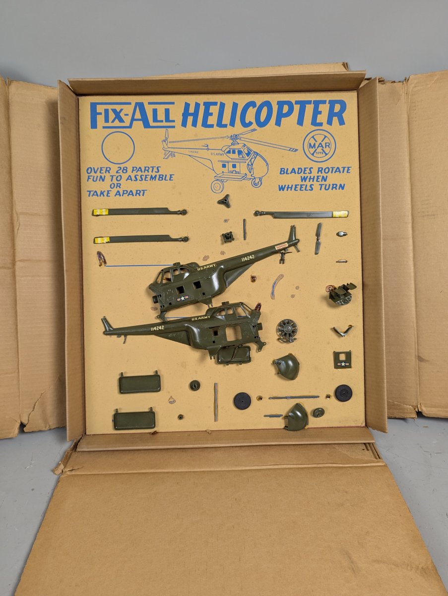 Vintage Mar Toys Fix-All Helicopter Demonstrator Store Display Rare Collectible