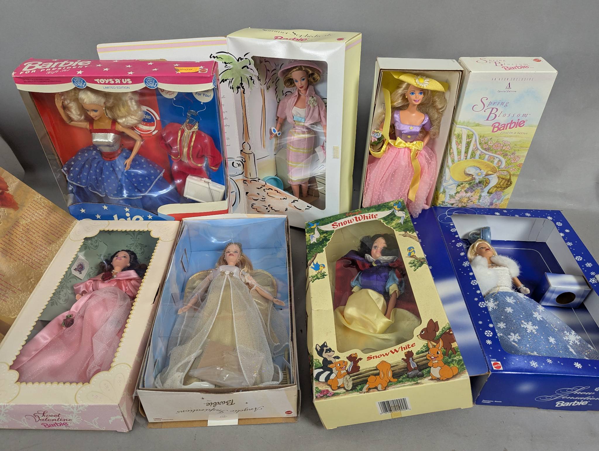 7 Vintage Barbie Dolls in Original Boxes