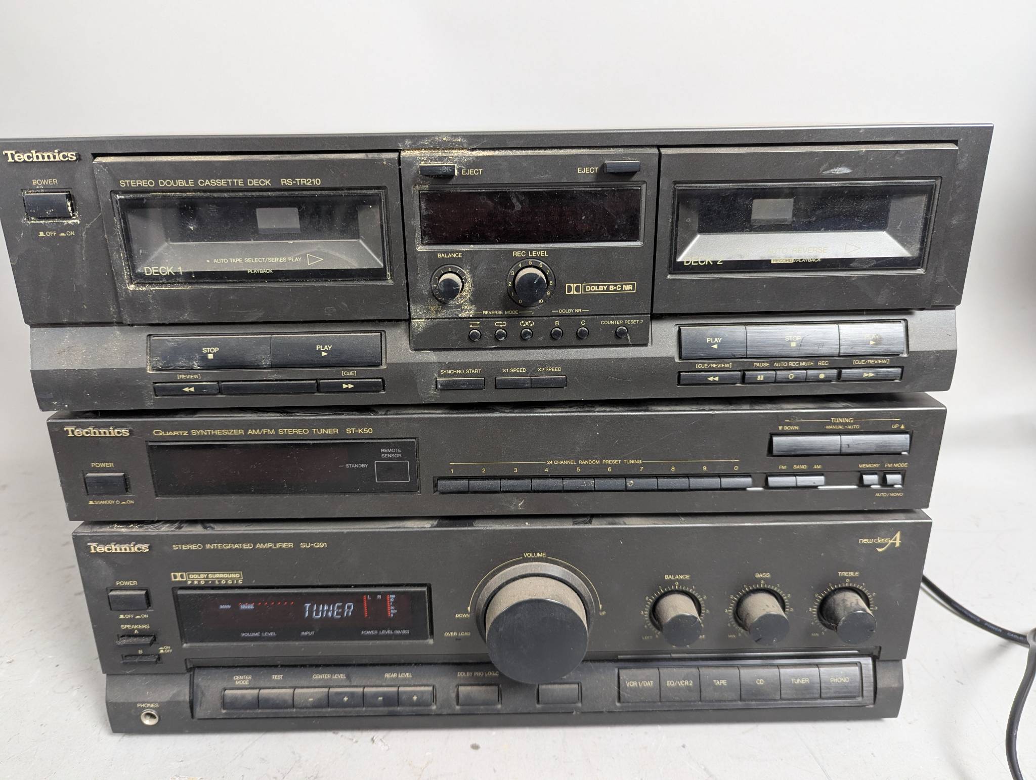 Technics Stereo System with Double Cassette Deck and AM/FM Tuner SU-G91 ST-K50 RS-TR210
