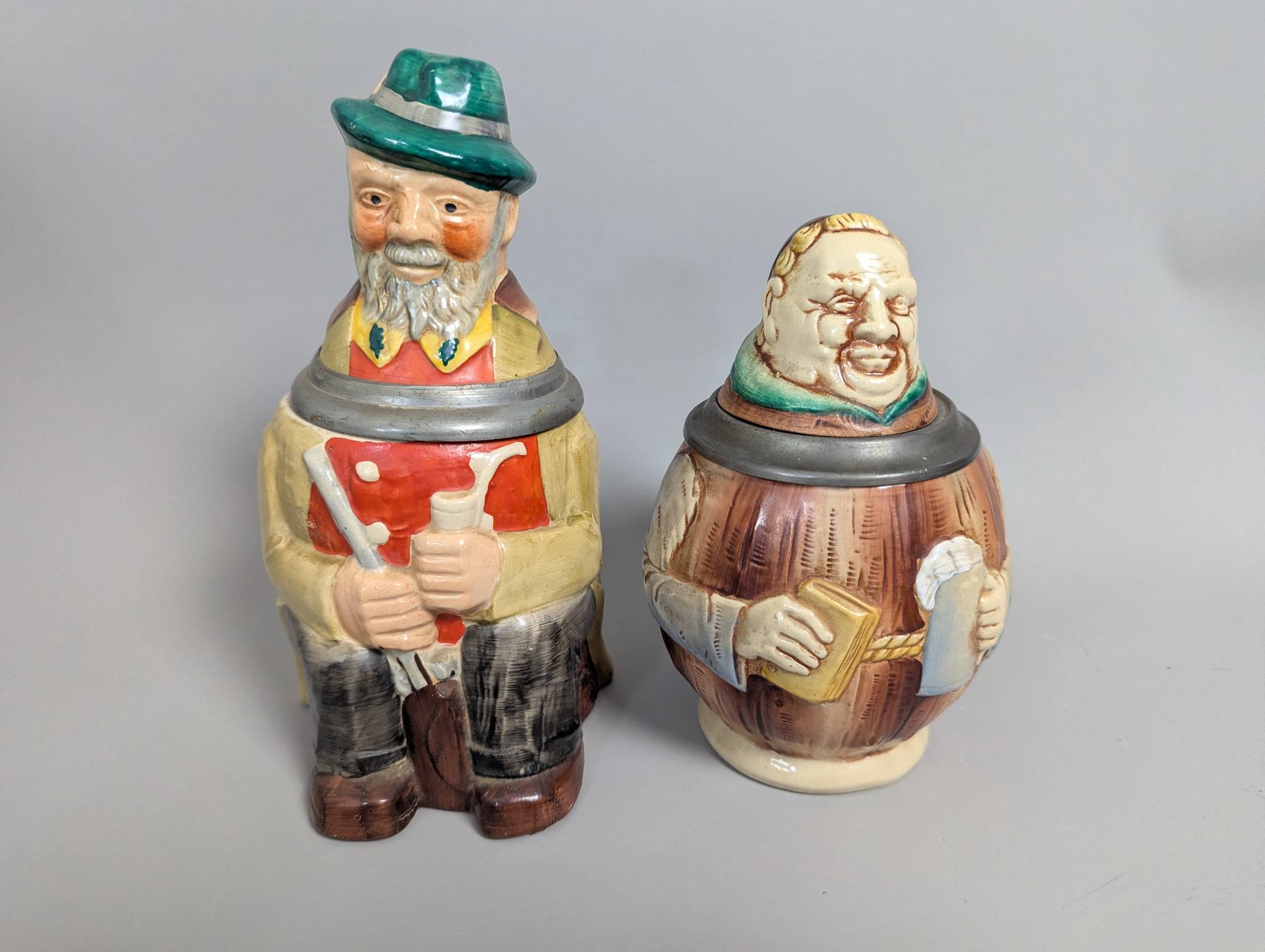 Two Antique German Beer Steins Including Gerz