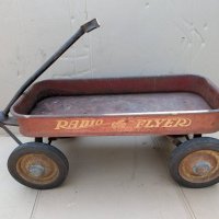 Radio Flyer Steel Wagon with Red Finish and Pull Handle