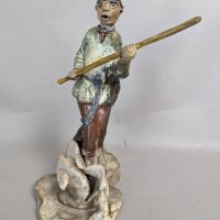 Antique Chinese Roof Ridge Ornament Depicting the Monkey King from Shiwan