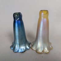 Stunning Tiffany Studios Favrile Glass Lamp Shades Set with Signature