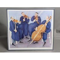 Giorgio Monti Quartetto Musicale Serigraph Print Vibrant Colors 1989