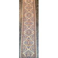 Persian-Style Floral Medallion Runner Rug for Hallways Traditional Design