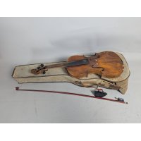 Vintage Antique Violin Outfit Set with Inlaid Back by Alex Flaitz Restoration Project