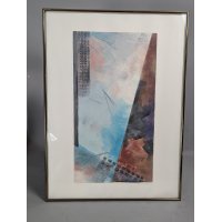 Jonde Northcutt Signed Colored Etching Meredians XI Unique Monoprint Artwork