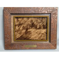 Lucid Lines The Stage Holdup Glass Photograph by C.M. Russell Vintage Wall Art