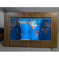 Vintage 1988 Kilburg Geochron Illuminated World Map Clock Collectible Decor