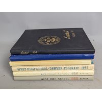 Vintage Yearbooks Collection Lot of 6 including West High School and Military History Books