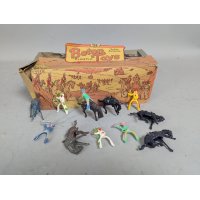 Vintage Beton Plastic Toy Figures with Original Store Display Box from Bergen Toy