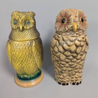 Matthias Girmscheid and Gerz German Ceramic Figural Owl Beer Steins