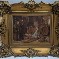 Eduard von Grützner Drunken Monks Oil Painting