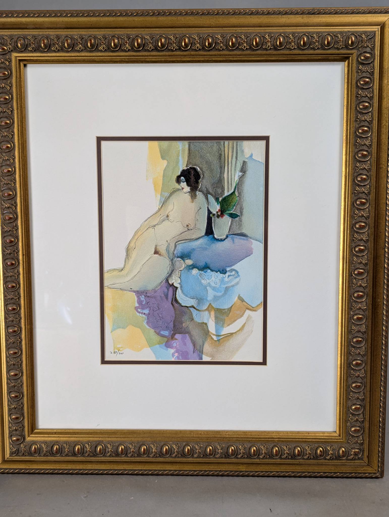 Lithograph Amalie Reclining by Itzchak Tarkay Limited Edition