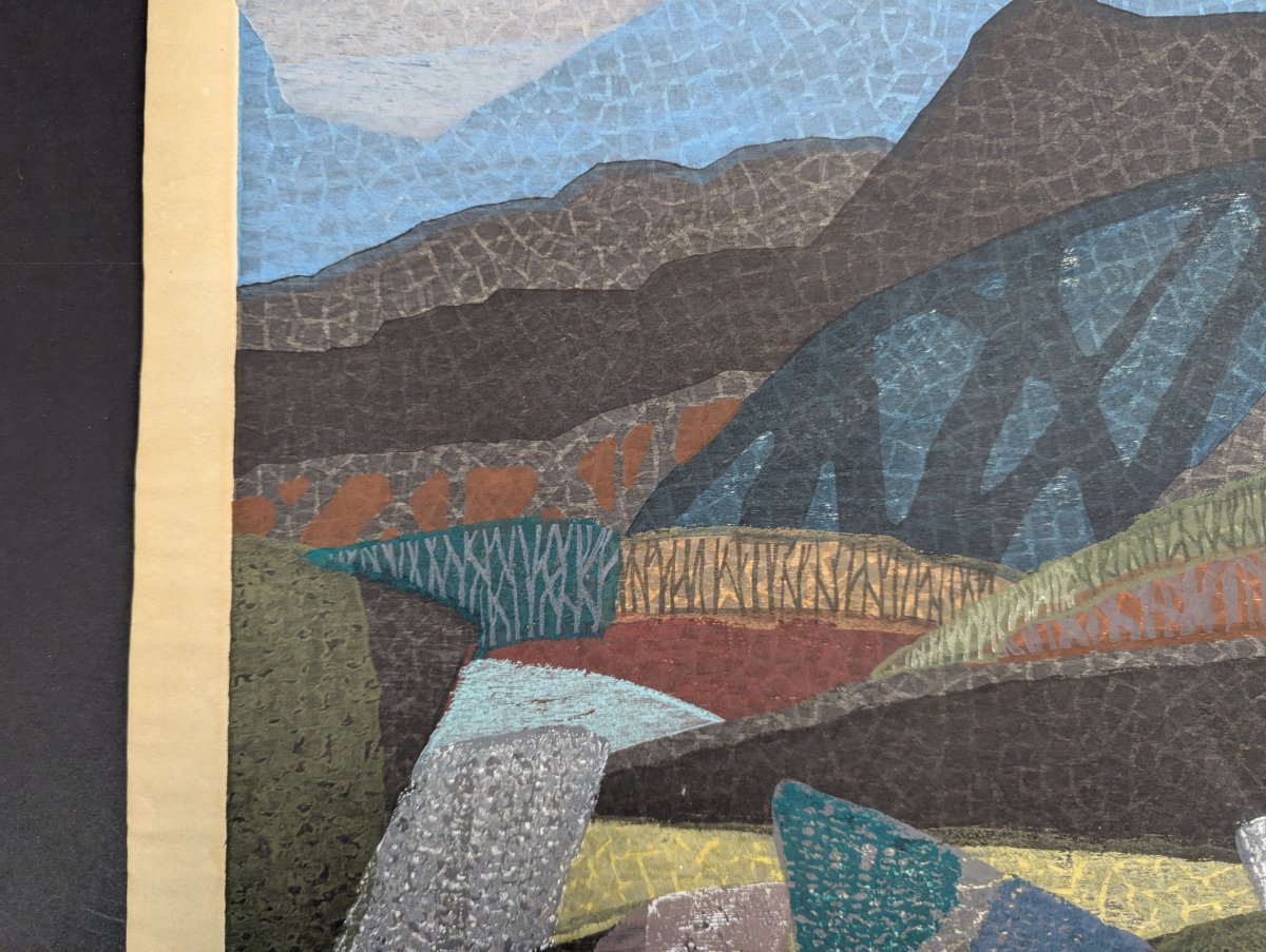 Toru Mabuchi Kōgen Japanese Woodblock Print 1960 Limited Edition 8/50