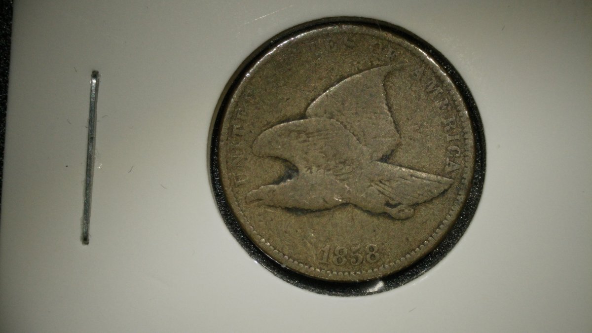 1858 Flying Eagle Cent Fine Grade Coin United States Mint James B. Longacre