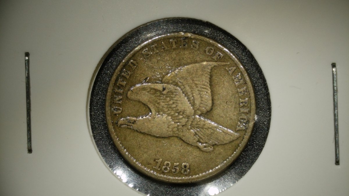 1858 Flying Eagle Cent Very Fine VF - James B. Longacre Design - Collectible Coin