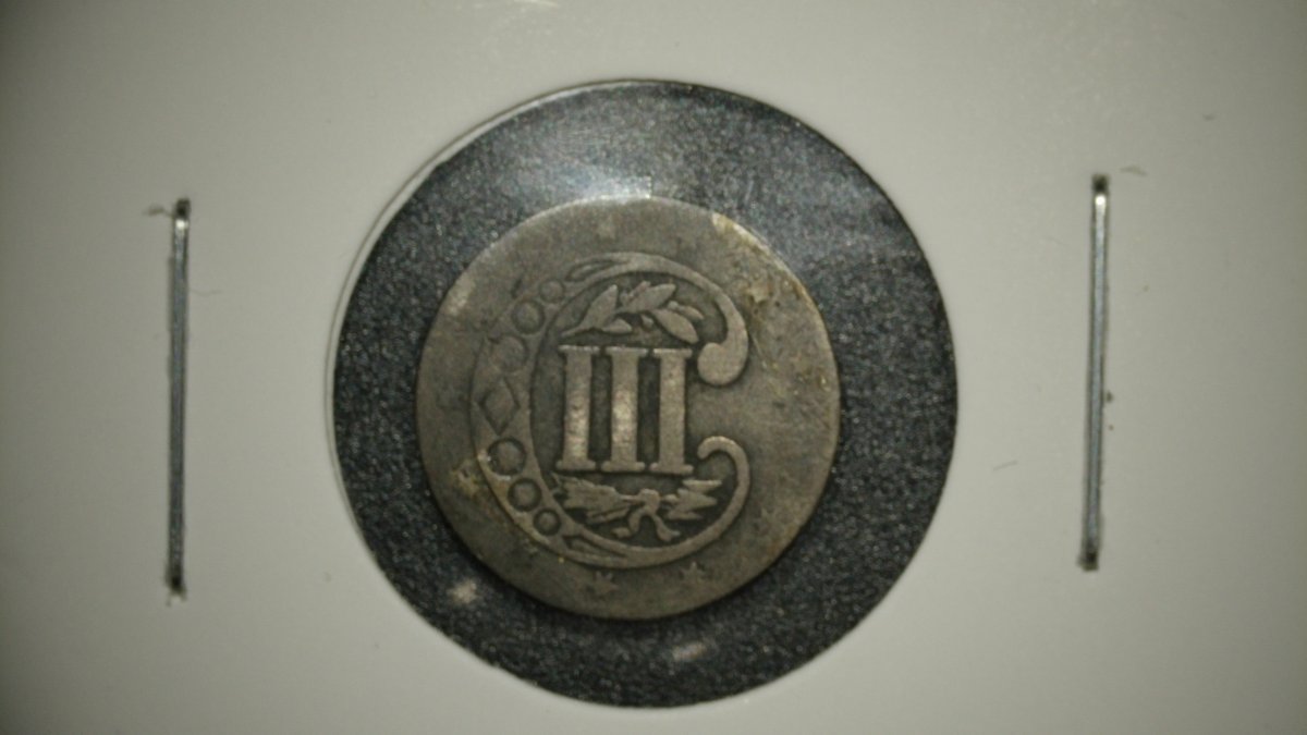 1857 Silver Three-Cent Piece Trime Coin AG by James B. Longacre - Classic U.S. Currency