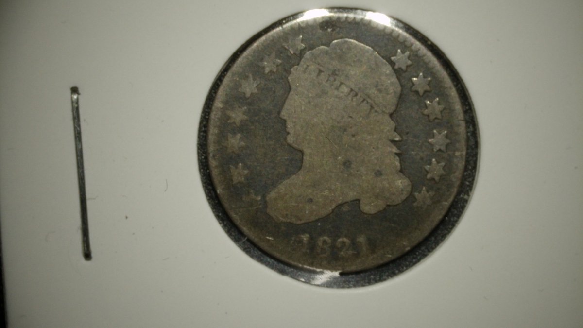 1821 Capped Bust Dime | Good (G) | Silver Coin by John Reich | U.S. Mint