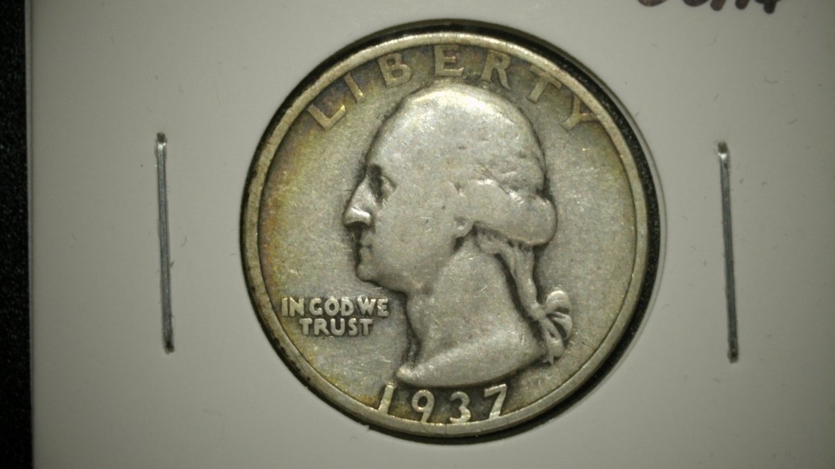 1937-S Washington Silver Quarter Fine John Flanagan Design 90% Silver Coin