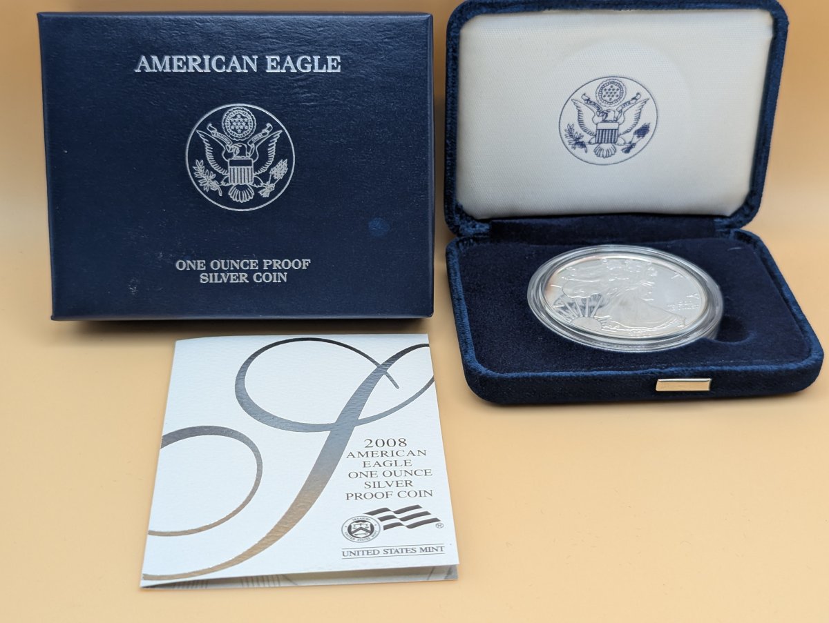 2008-W American Eagle Silver Proof Coin by Adolph A. Weinman - Mint Condition