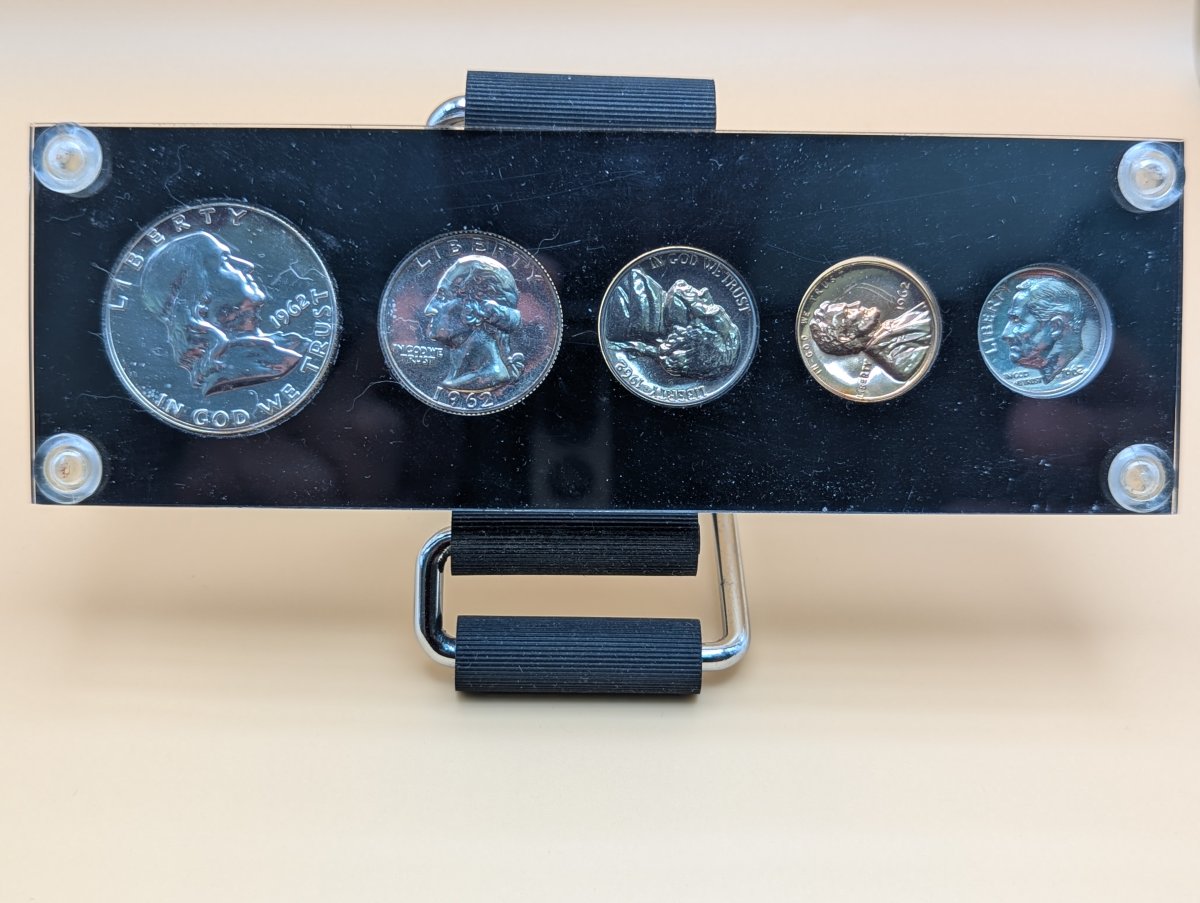 1962 US Mint Silver Proof Set (5-Coin) - Excellent Condition - Franklin Half Dollar & More