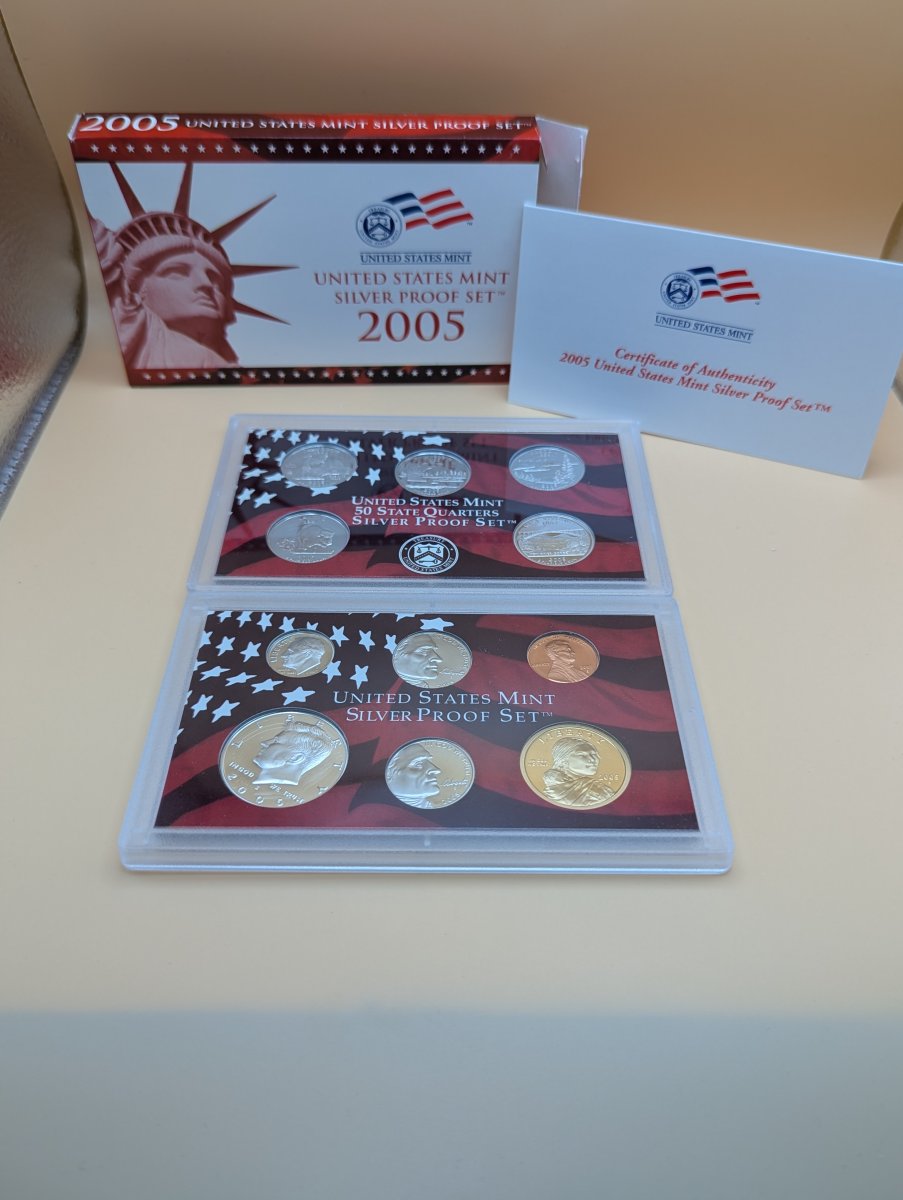 2005 United States Mint Silver Proof Set 11 Coins with Box and CoA - Excellent Grade