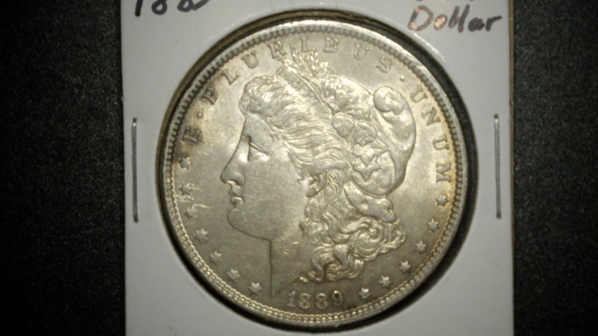 1889-P Morgan Silver Dollar by George T. Morgan Uncirculated Coin