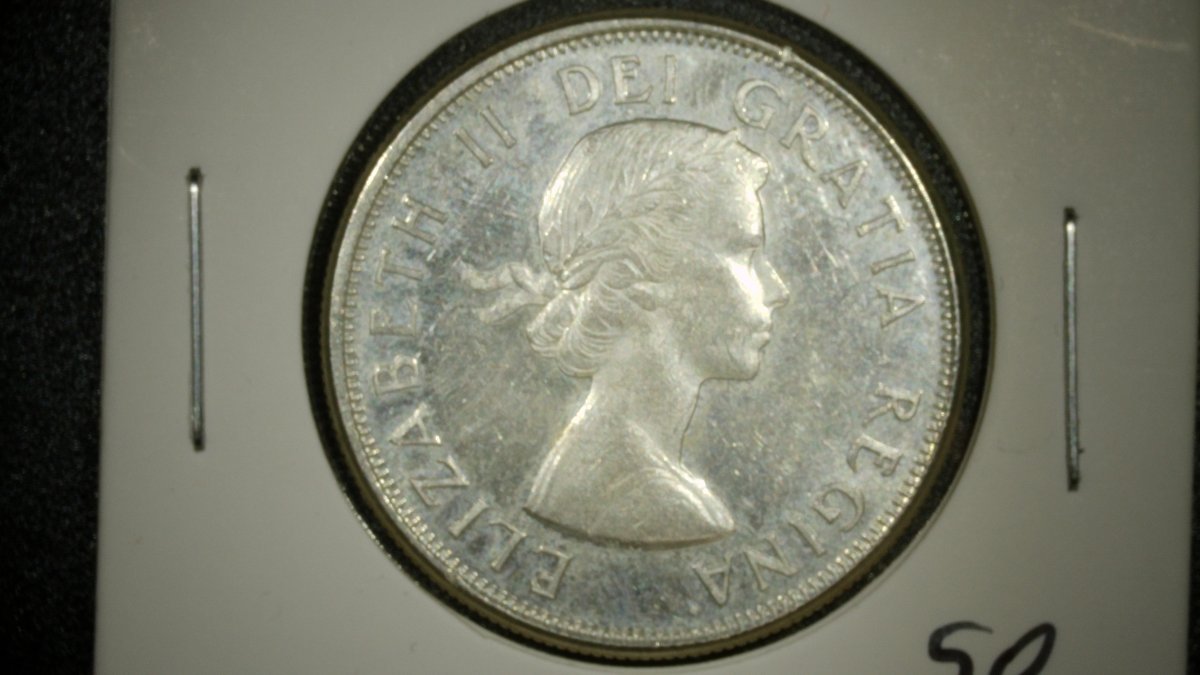 1964 Canada Silver 50 Cents Proof-like Coin - Royal Canadian Mint - Queen Elizabeth II