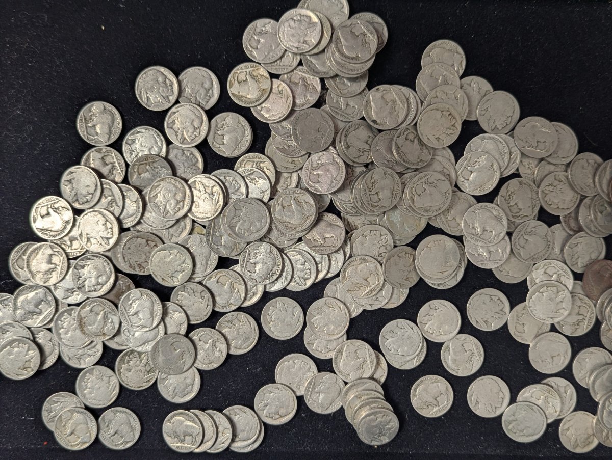 2.4 Pounds of Poor No Date U.S. Buffalo Nickels by James Earle Fraser