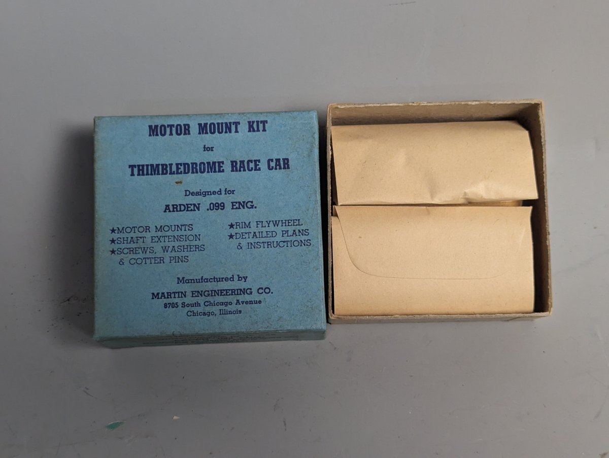 Martin Engineering Co Motor Mount Kit Thimbledrome Race Car Arden .099 Rare New Old Stock
