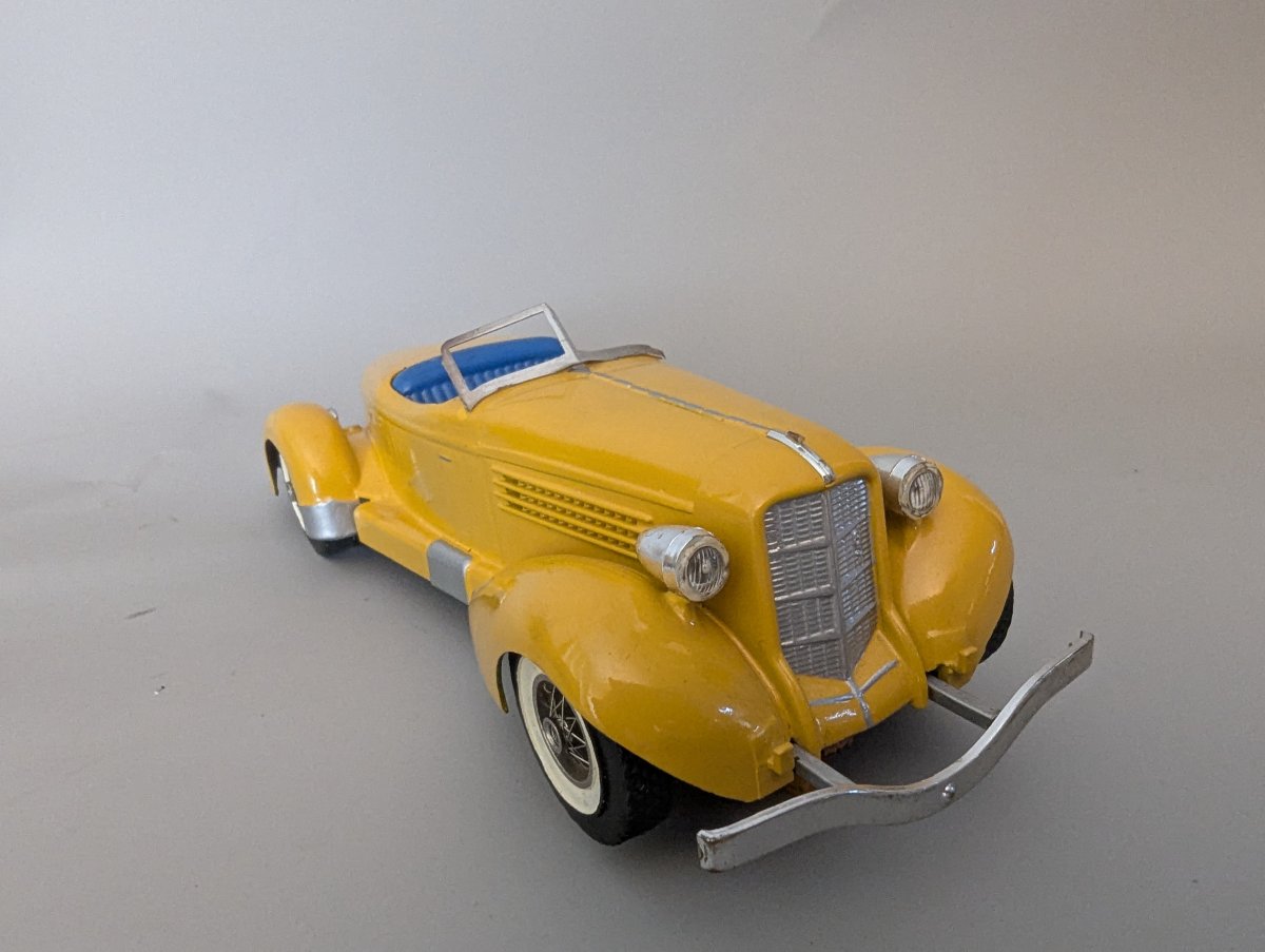 Vintage Battery-Operated Auburn Speedster Slot Car 1935 Collectible Toy Car