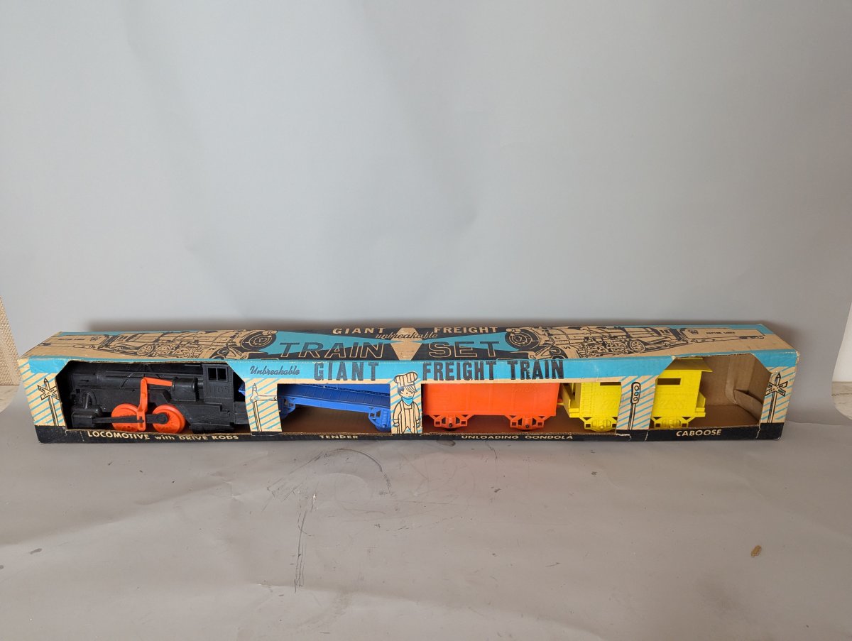 Vintage Payton Giant Unbreakable Freight Train Set New Old Stock Complete in Box