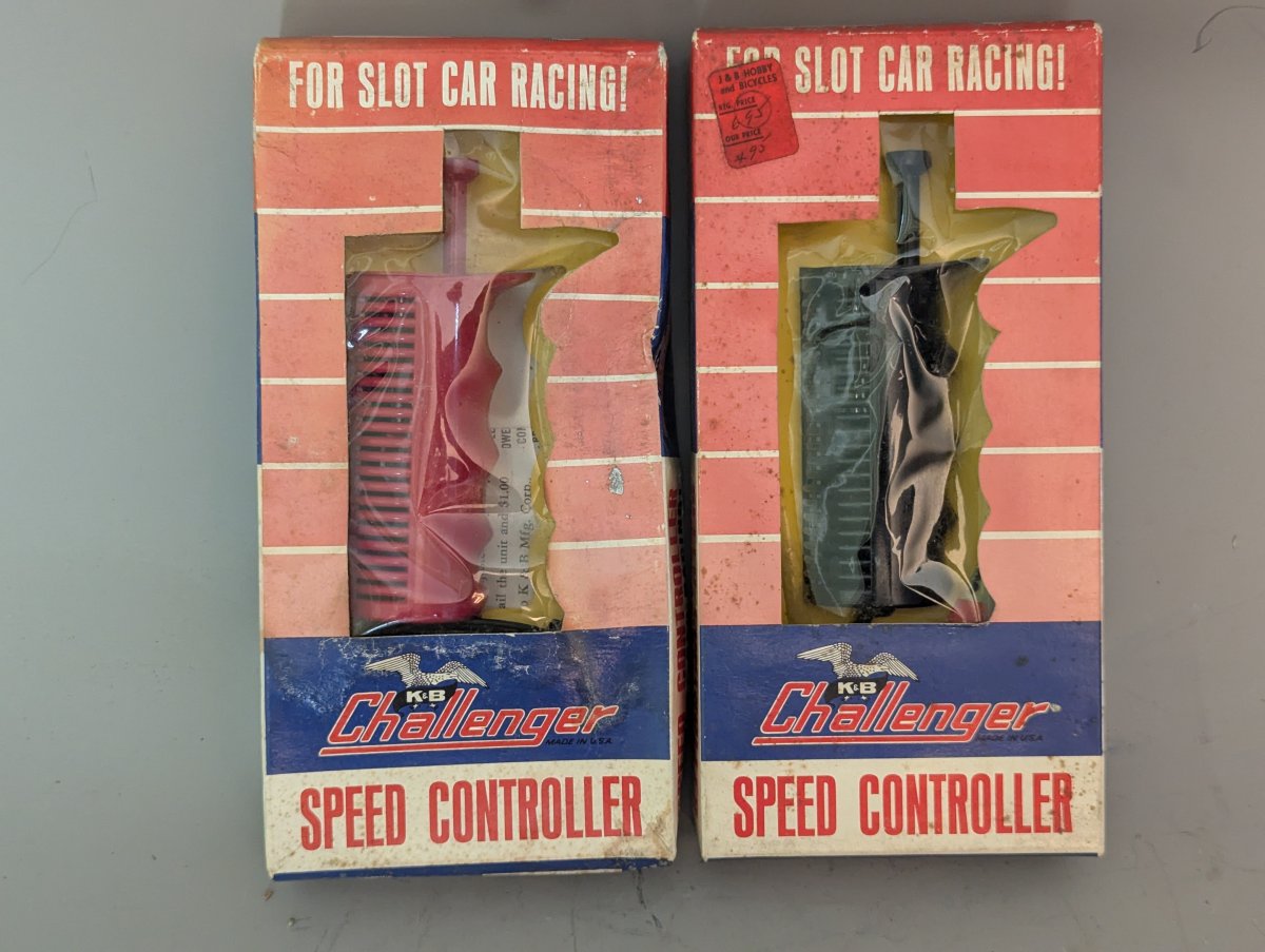 K&B Challenger Speed Controllers Set Vintage Slot Car Racing Collectibles