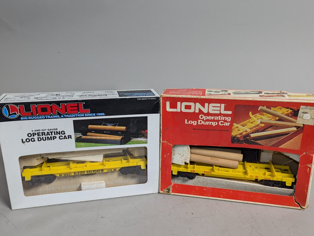 Lionel O/O27 Gauge Operating Log Dump Cars Collectible Model Trains Lot