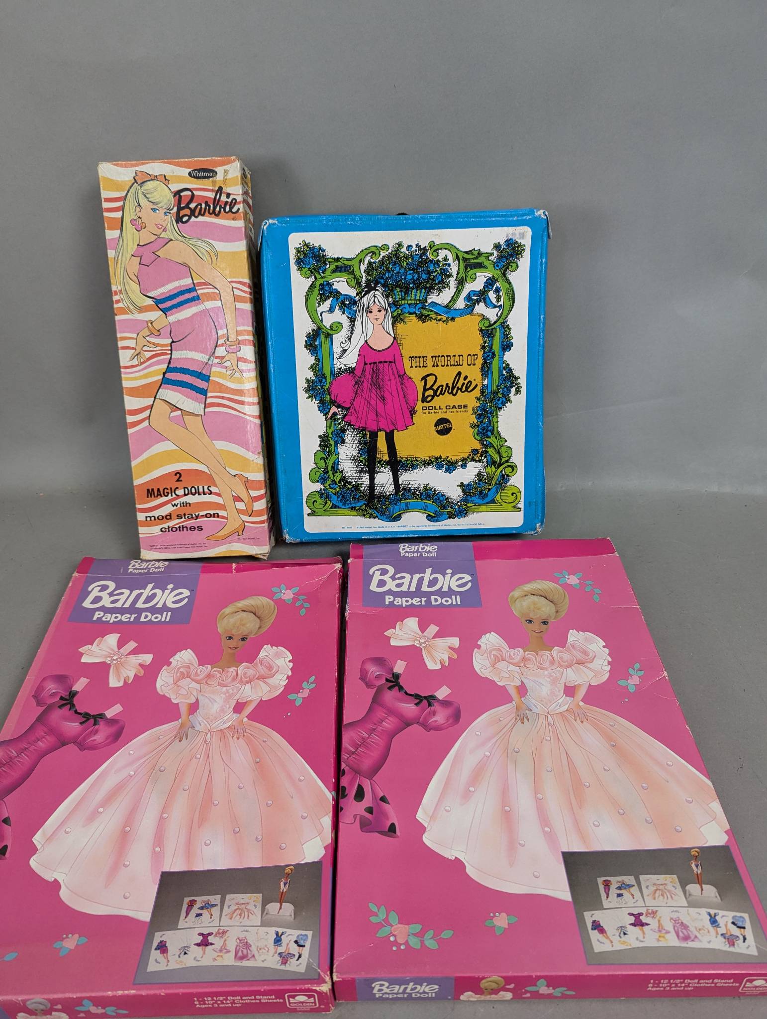 Barbie Doll Case and Paper Dolls Set with Accessories