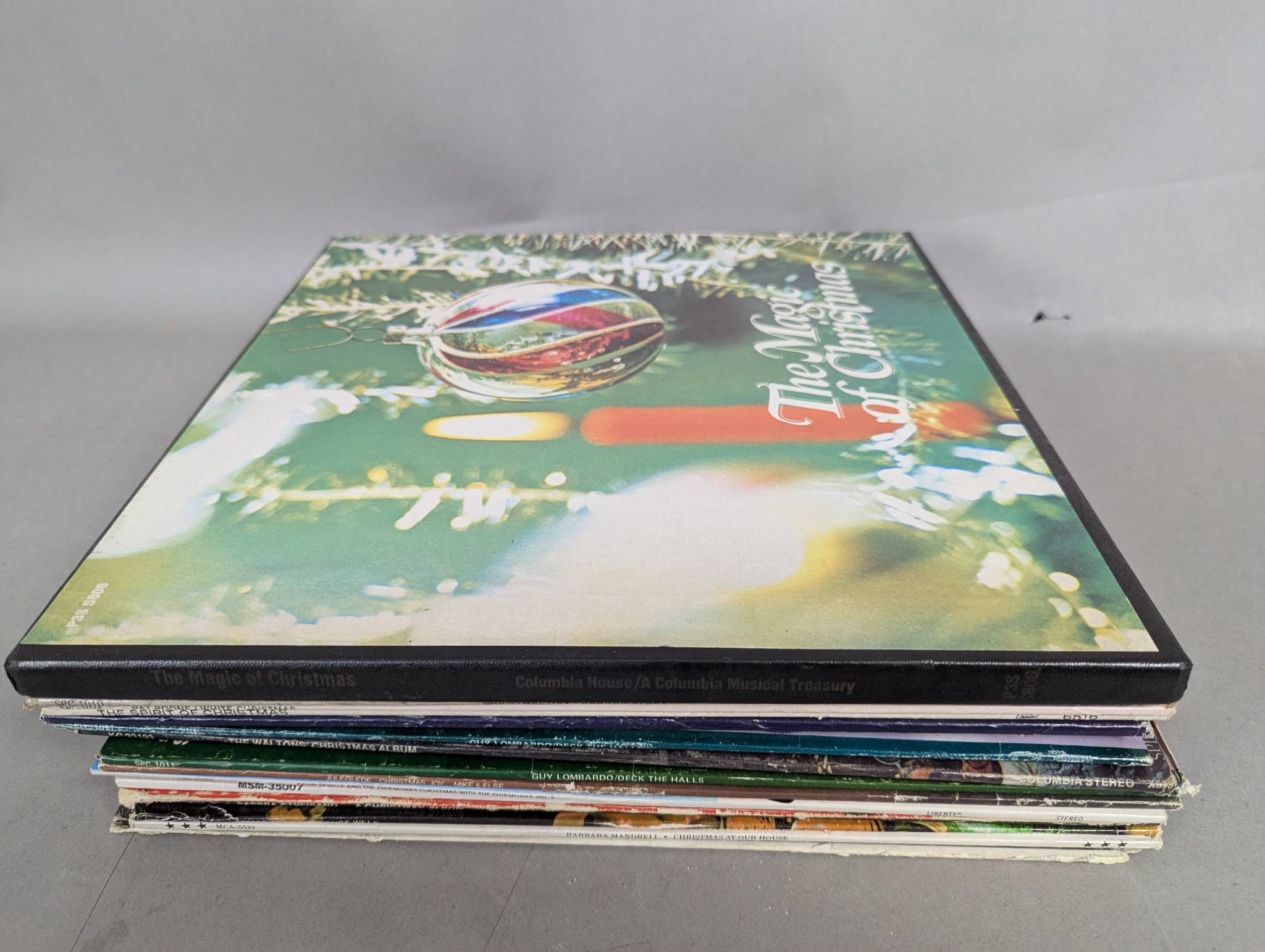 16 Vintage Christmas Record Albums with Decorative Covers