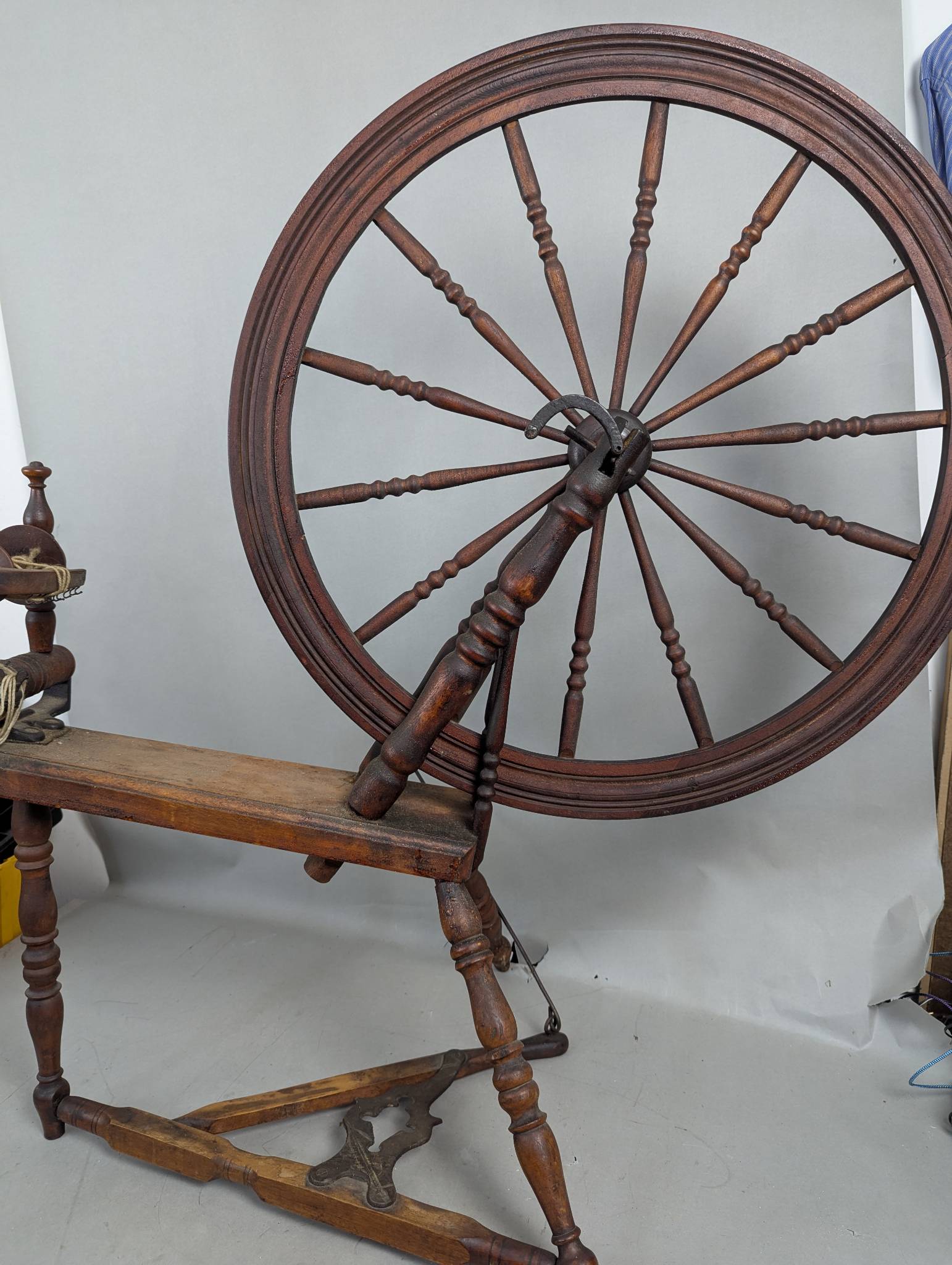 Mid-19th Century American Spinning Wheel 