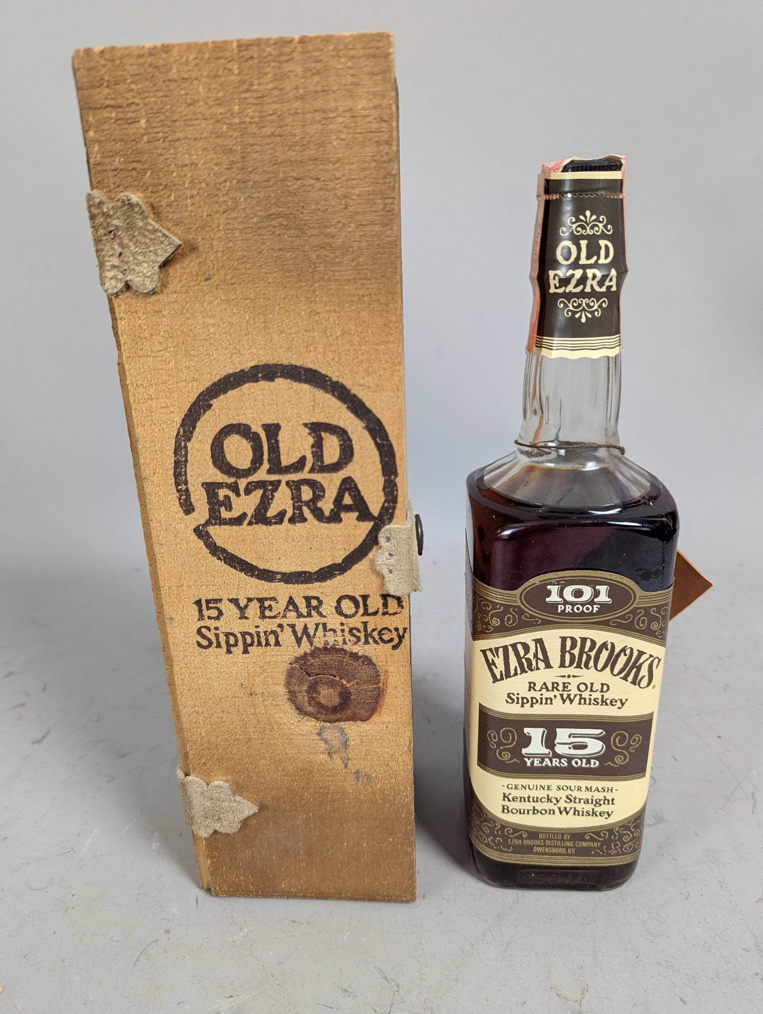 1981 Ezra Brooks 15 Year Old Single Barrel Kentucky Straight Bourbon Whiskey