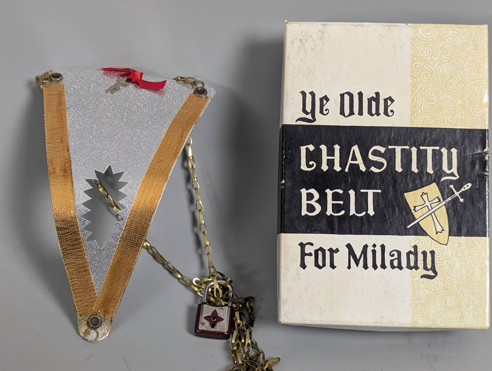 Ye Olde Chastity Belt Novelty Item With Lock and Chain