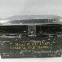 Antique Metal Tuscarora Adv Co Egg Carrier Case w/ Handle