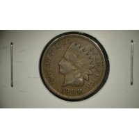 Collection of 4 Indian Head Cents 1900 F 1896 G 1907 AU 1890 EF by James Barton Longacre