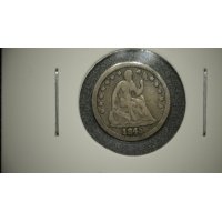1845 Seated Liberty Half Dime V.G. by Christian Gobrecht - 90% Silver Coin
