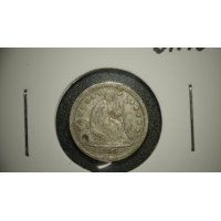 1856 Seated Liberty Half Dime V.F. by Christian Gobrecht - Silver Coin